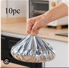 غطاء طعام سيلفر 10 قطع