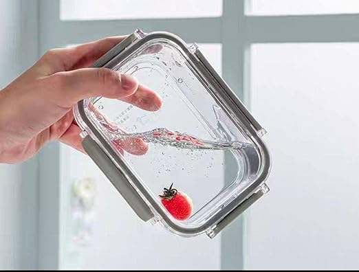 طقم علب حفظ طعام للثلاجة و البقوليات - اكريليك مكون من 7 قطع