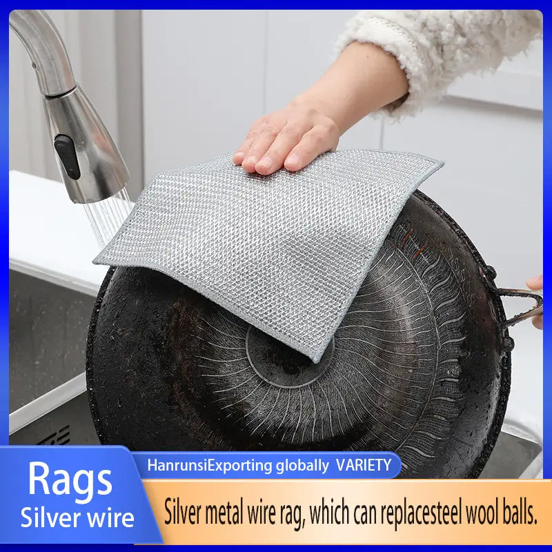 Silver Wire Rags –  سلك مواعين صغير ٥ قطع