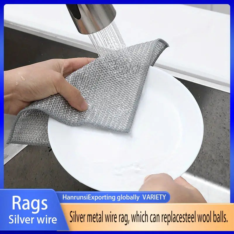 Silver Wire Rags –  سلك مواعين صغير ٥ قطع
